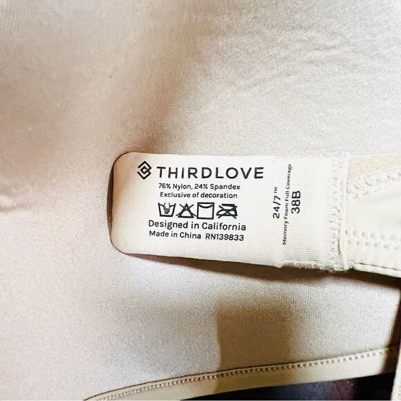NWT New Thirdlove 24/7 Memory Foam Full Coverage 38B Taupe - Picture 8 of 9